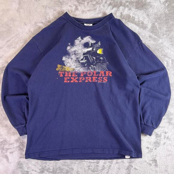 Delta Other - Y2K The Polar Express Movie Graphic Pro Delta Long Sleeve Shirt Youth XL